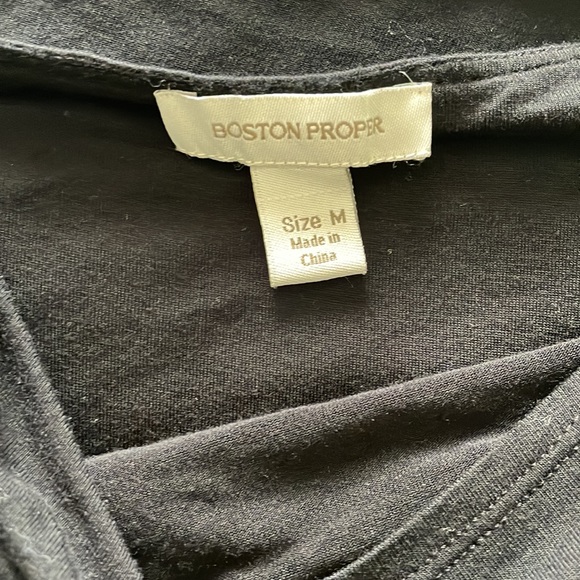 Black Dress with Draped Neckline - Picture 3 of 4